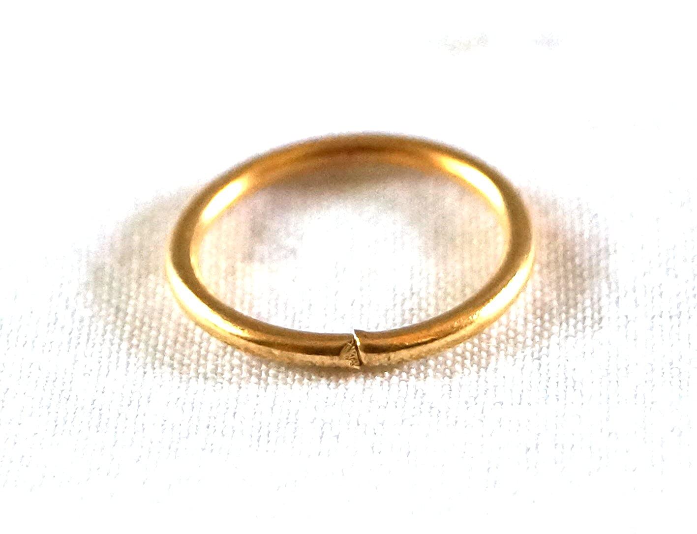 Daily Use Metal Alloy (Panchaloha) Simple Round Gold Toe Ring For Women