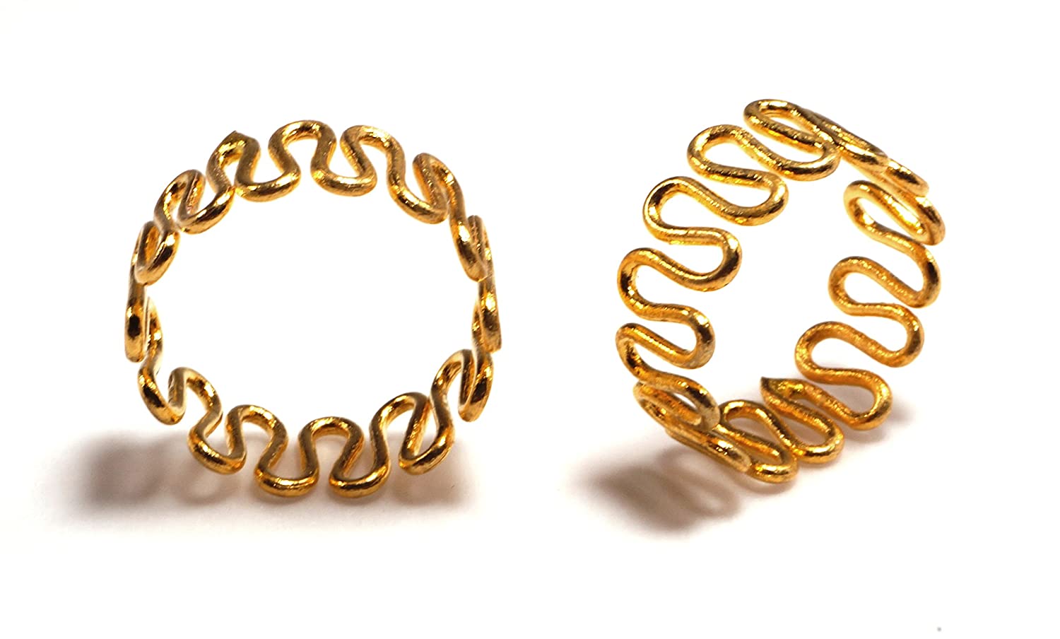 Daily Use Metal Alloy (Panchaloha) Expandable Wavy Pattern Toe Ring For Women