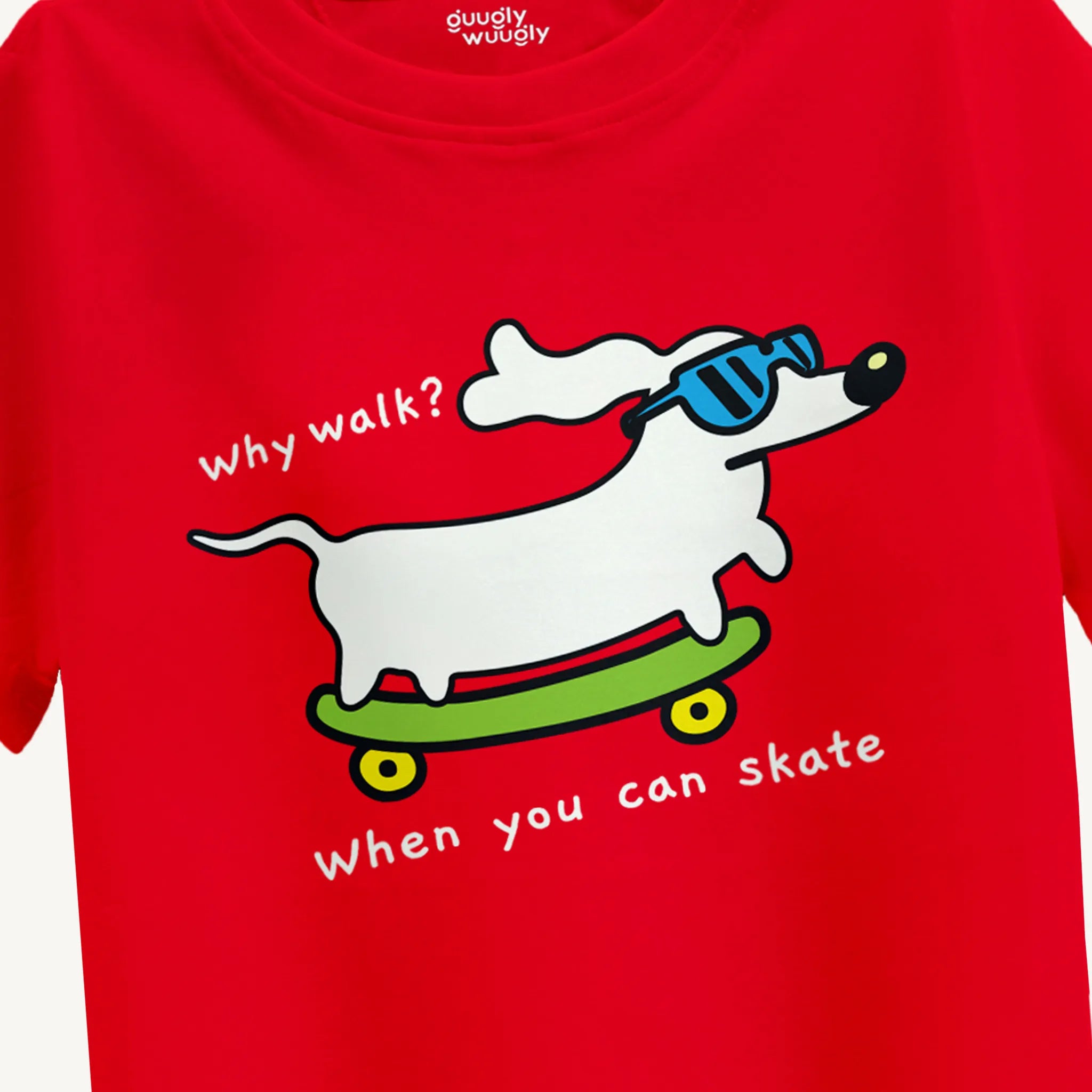 Boys Skater Dog Print