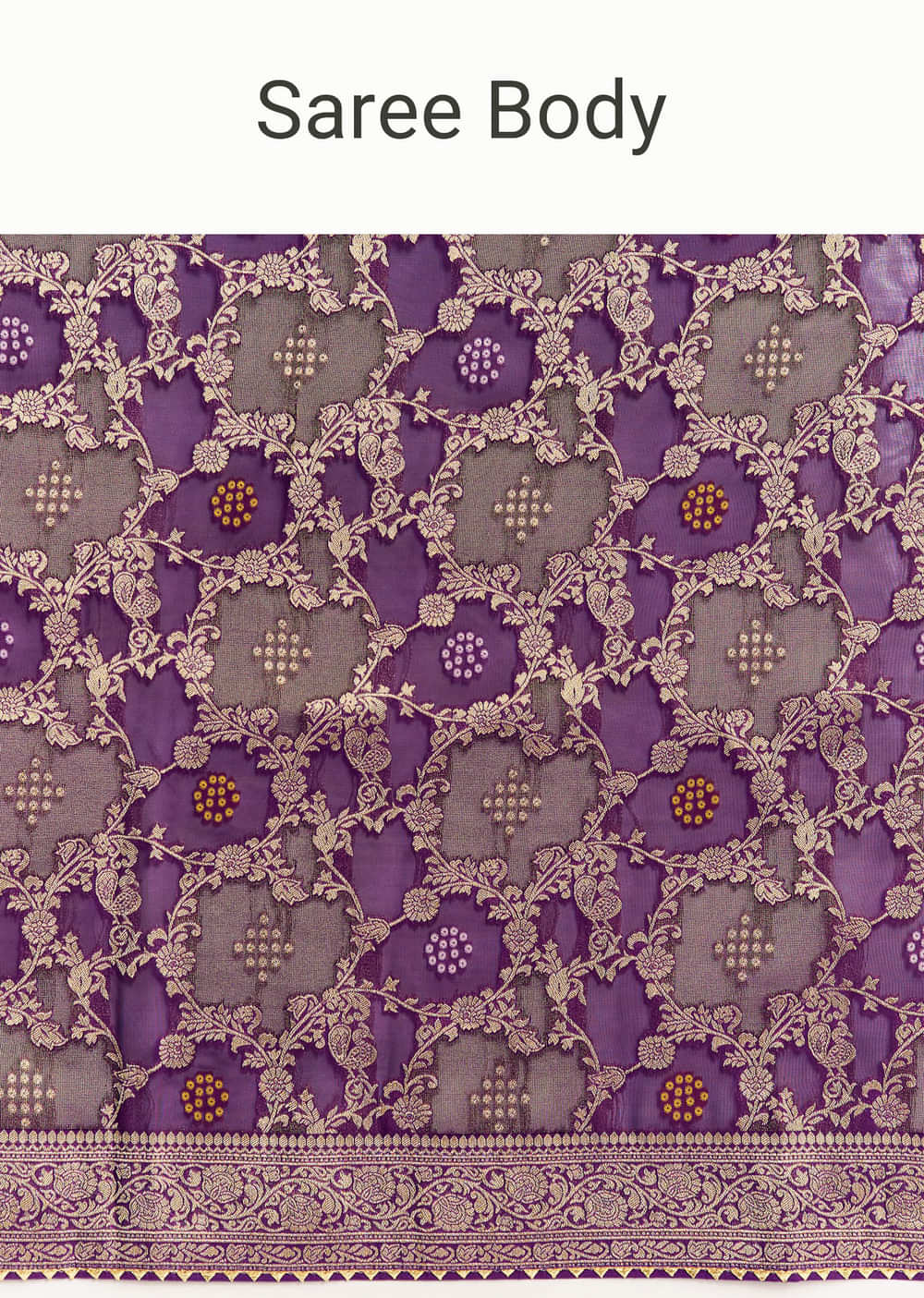 Purple Shaded Georgette Saree With Zari Jaal Work