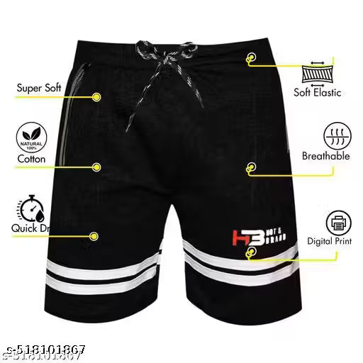 Stylish Boys Shorts Muliticolor Cotton Short's Pack Of 3