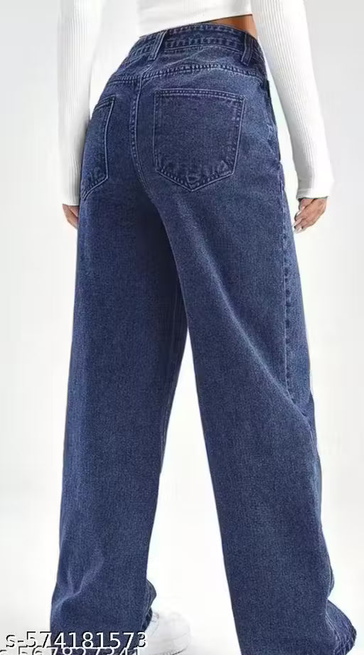 STRAIGHT FIT BLUE JEANS FOR WOMEN AND GIRLS