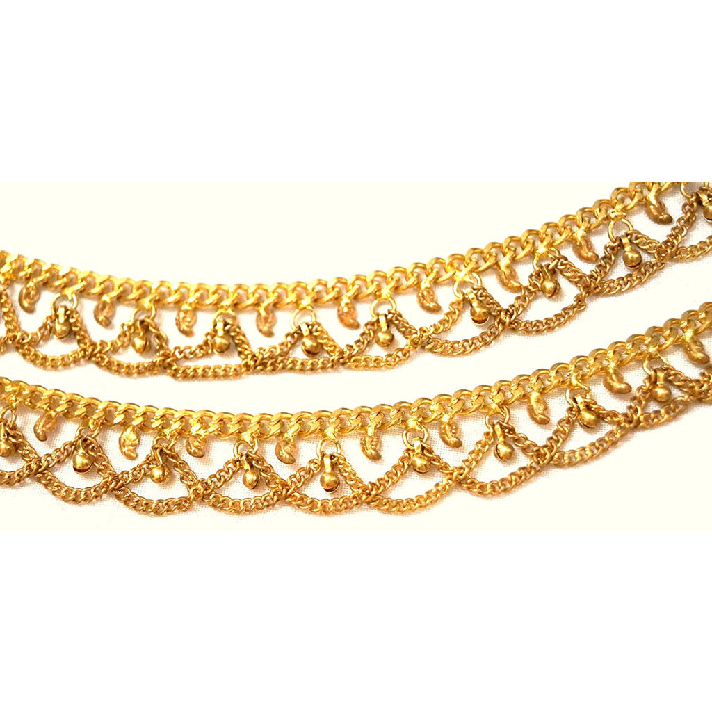 Daily Use Metal Alloy (Panchaloha) Anklets for Women in Bridal Style