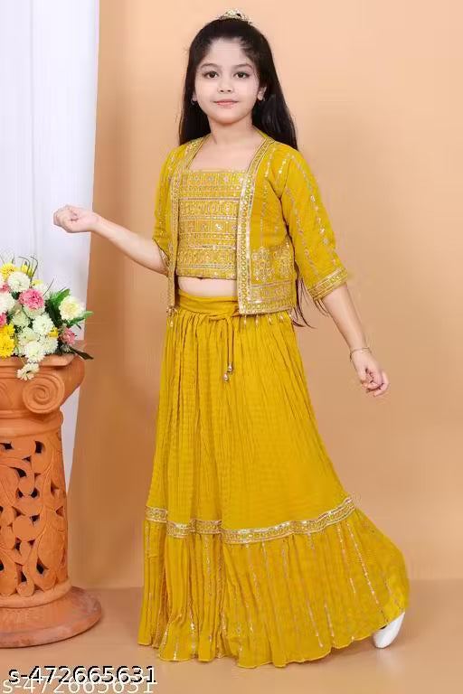Blouse with Lehenga and jacket | Lehenga for girls | Lehenga for kids | Lehenga