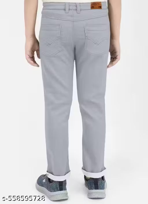 Denim Silky Jeans Kids Casual Wear Slim Fit Stretchable Jeans