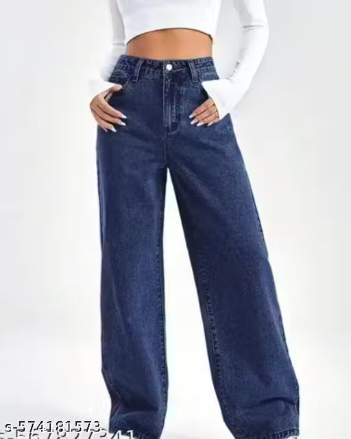 STRAIGHT FIT BLUE JEANS FOR WOMEN AND GIRLS